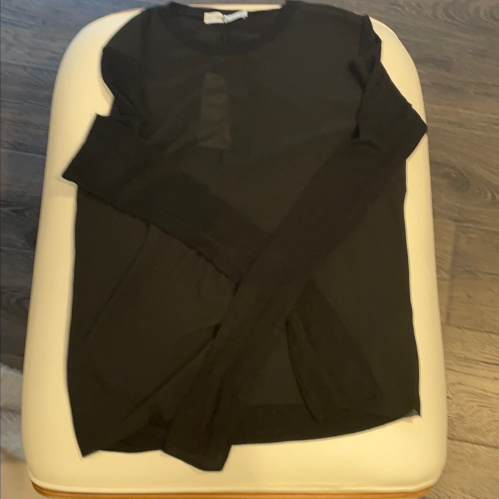Zara knit and chiffon long sleeve sz M. NWT